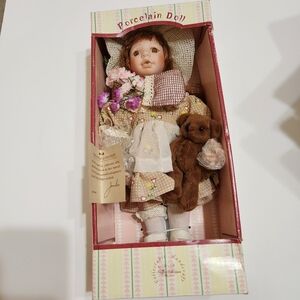 Vintage Swan Collection Girl Porcelain, 12 Inches tall